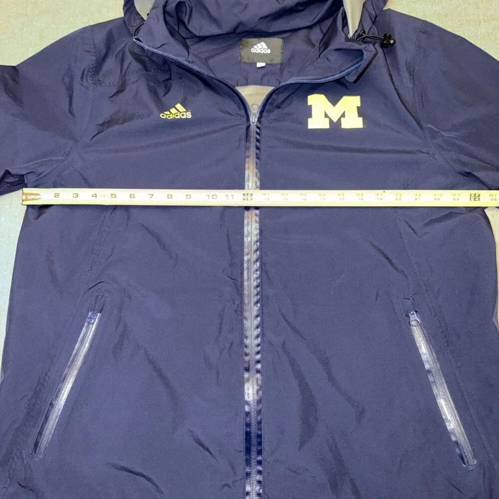 Adidas Michigan Wolverines Rain Jacket Men’s Size L Gore Tex Football U Of M